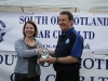 Alison Bell collects the Newcomer Award from Roland Proudlock 100612 (Kevin Sloan)